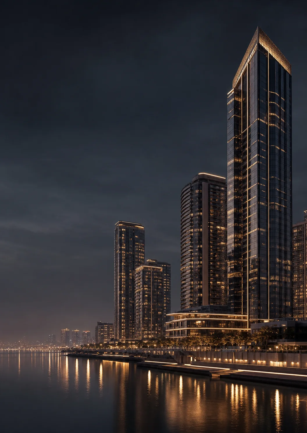 Contemporary towers rising above the city skyline
